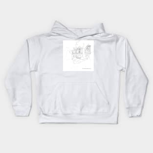 Old Manor House - Architectyral Design Kids Hoodie